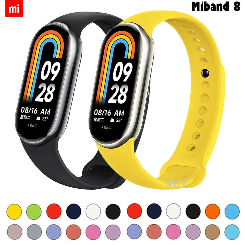 Silikónový remienok pre Xiaomi Mi Band 8-8 NFC Sport Belt Nursta MIBAND8 Náramok s vodouproof SMART BAND 8 STRÁNKA