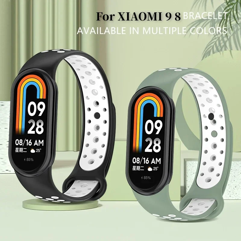Silikónový remienok pre Xiaomi Mi Watch Band 9 8 Soft Sport SmAtr Watch Príslušenstvo náramok náramku pre Mi Band 9 Correa Supapt