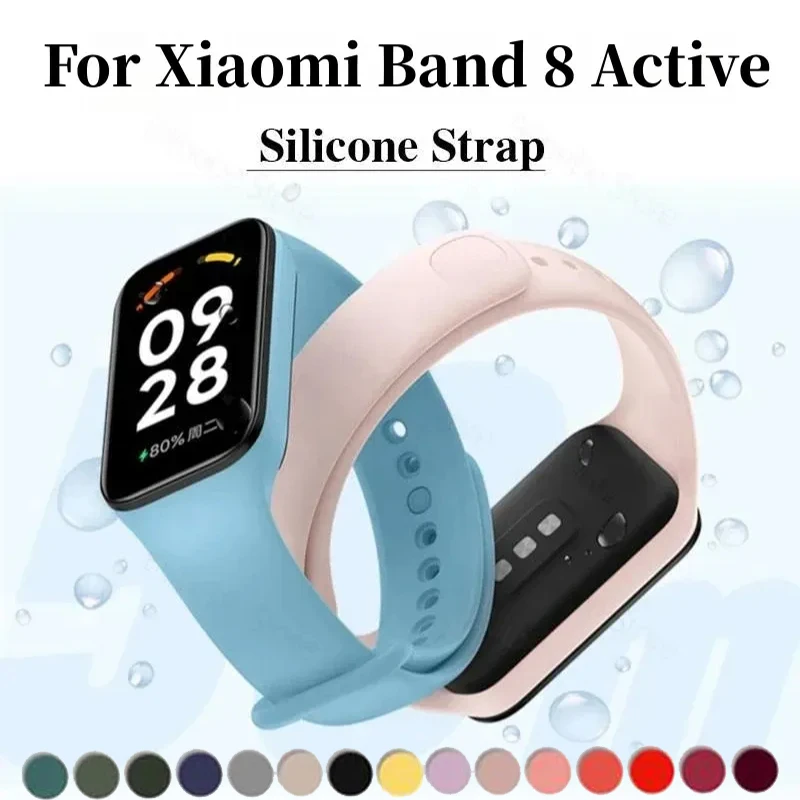 Silikónový remienok pre Xiaomi Smart Band 8 Active Wristband Accessories Belt Sport Sport WatchBand Correa Mi Band 8 Active Strap