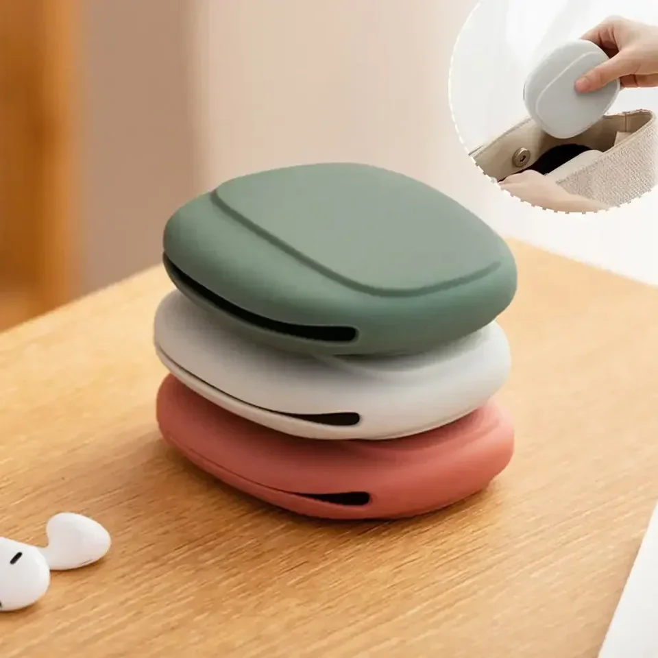 Silikónový slúchadlá Dátové káblové káblové skrinky Mini kľúčové boxy rúž na rúž na nabíjačku telefónu u disk USB Cord Organizátor