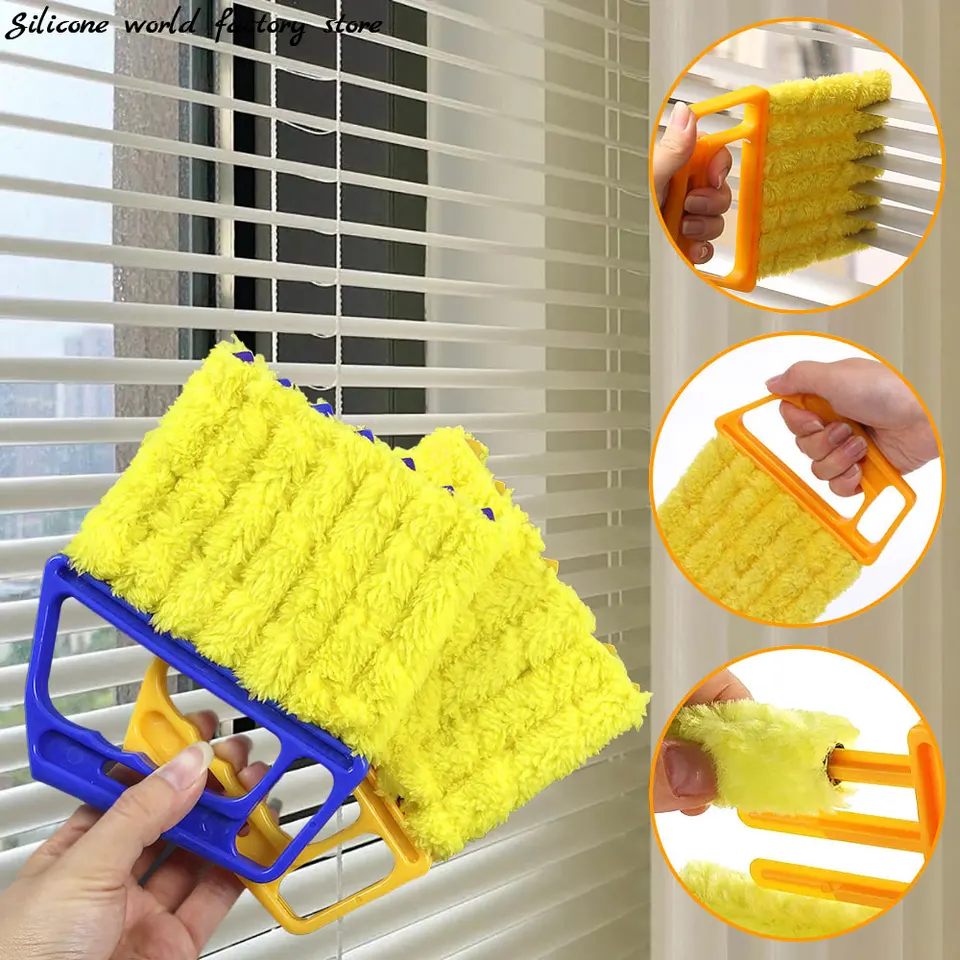 Silikónový svet Shutter Cleancing Brush Drachovateľné umývateľné bradavky Čistej látky klimatizačná záclona pre čistenie domácnosti