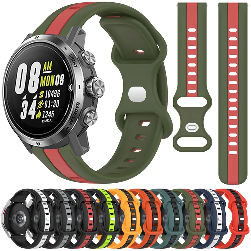Silikónový wacthstrap pre Coros Apex 2 Pro Wristband pre Coros Apex Pro 46 mm 42 mm / Pace 2 Strap 20 22 mm Smart Wacth Band náramok
