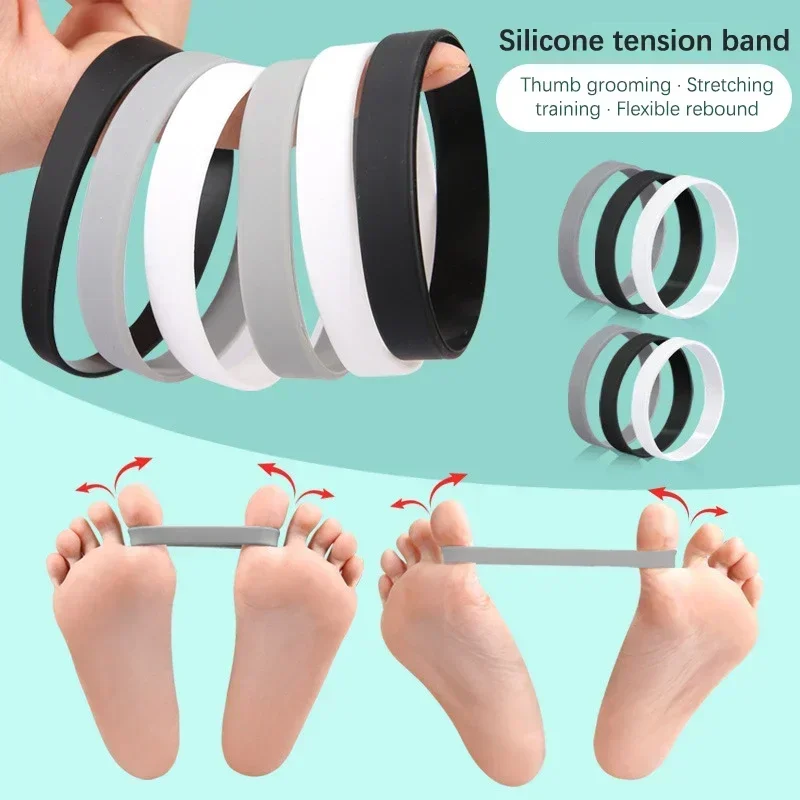 Silikónový ťahový pásky Hallux Valgus z nohy nápravný tréningový tréning Cvičenie Belt Toe Oddeľovač
