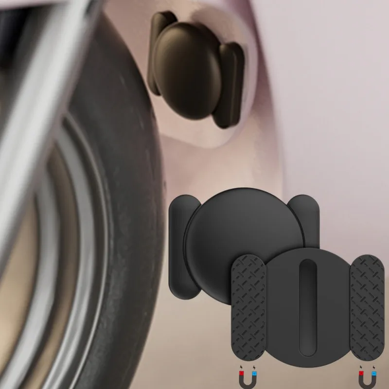 Silný magnetický skrytý držiak silikónu pre puzdro pre jablko Airtag Air Tag Car Motocykel GPS Tracker Anti-Lost Ochranný kryt
