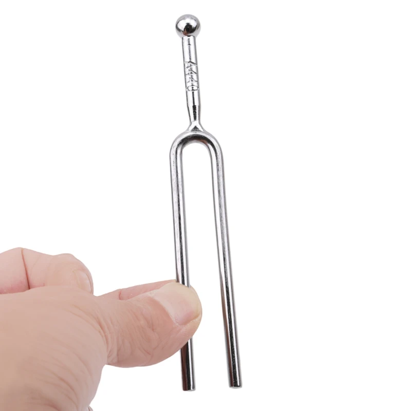 Silver A-Key 440Hz Tuning Vidlica z nehrdzavejúcej ocele Tuner Tunning Tuning Tuning Musical Instrument Vynikajúce gitarové doplnky