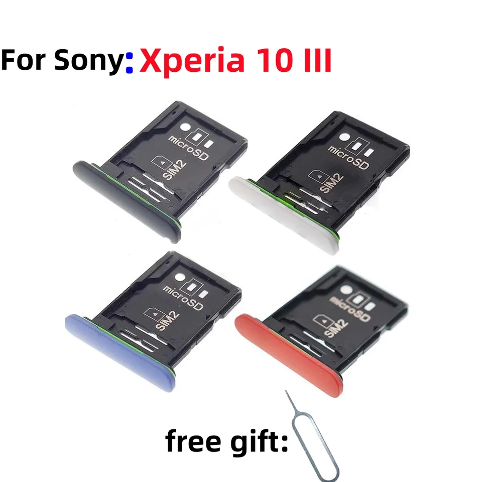 SIM Card Tray Micro SD Card Tray pre Sony Xperia 10III XQ-BT52 SO-52B Mark3 X10III KARTA KARTA DRÁVKA DOPRÁVAJÚCE DRÁVKA KARTA KARTY