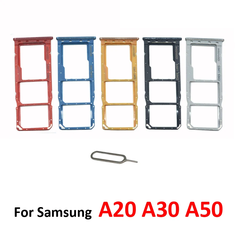 SIM Card Tray Slot pre Samsung Galaxy A20 A30 A50 A505 A305 A505 Phone Micro SD Card Adapter Adapter Adapter Adsestory