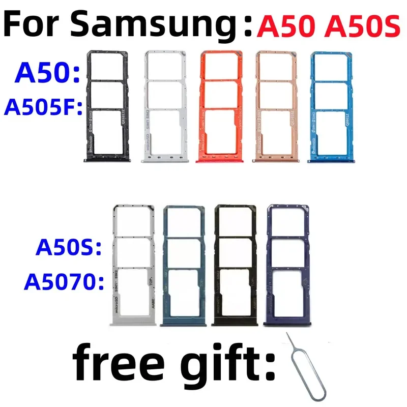 SIM karta SD Card Tray Chip Slot Casing Carder Držiteľ pre Samsung Galaxy A50 A50S SM-Abuying F/N A5070 A507f