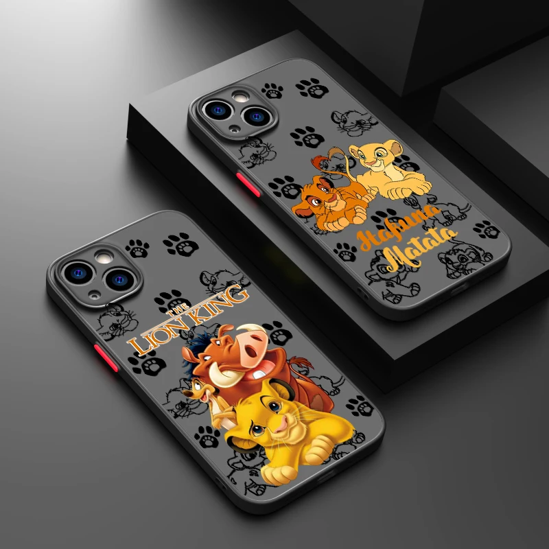 SIMBA THE LION KING PAFE pre iPhone 15 14 13 12 11 Pro Max Mini xs xr x 8 7 6 plus se tpu zamrznutý priesvitný obal