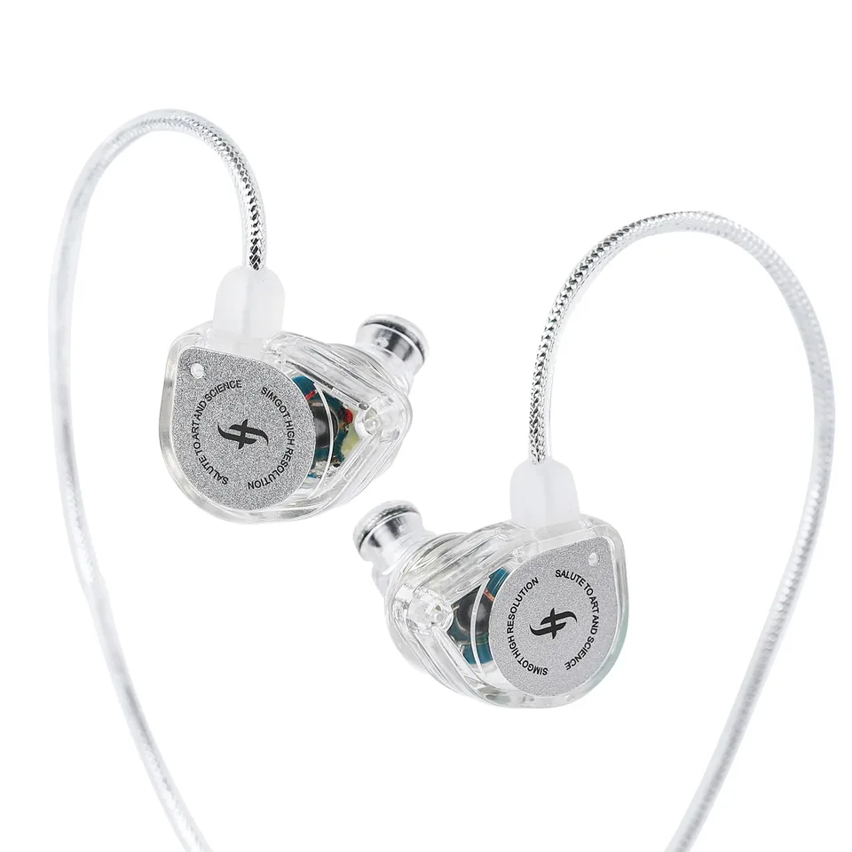 SIMGOT EW100 DSP LCP LCP DEAPHRAGM CRYSTAL FIRELITY SOUND SARFORE A 10 mm DUAL-CAVITY DYNAMICKÝ DIVER pre audiofilného hudobníka