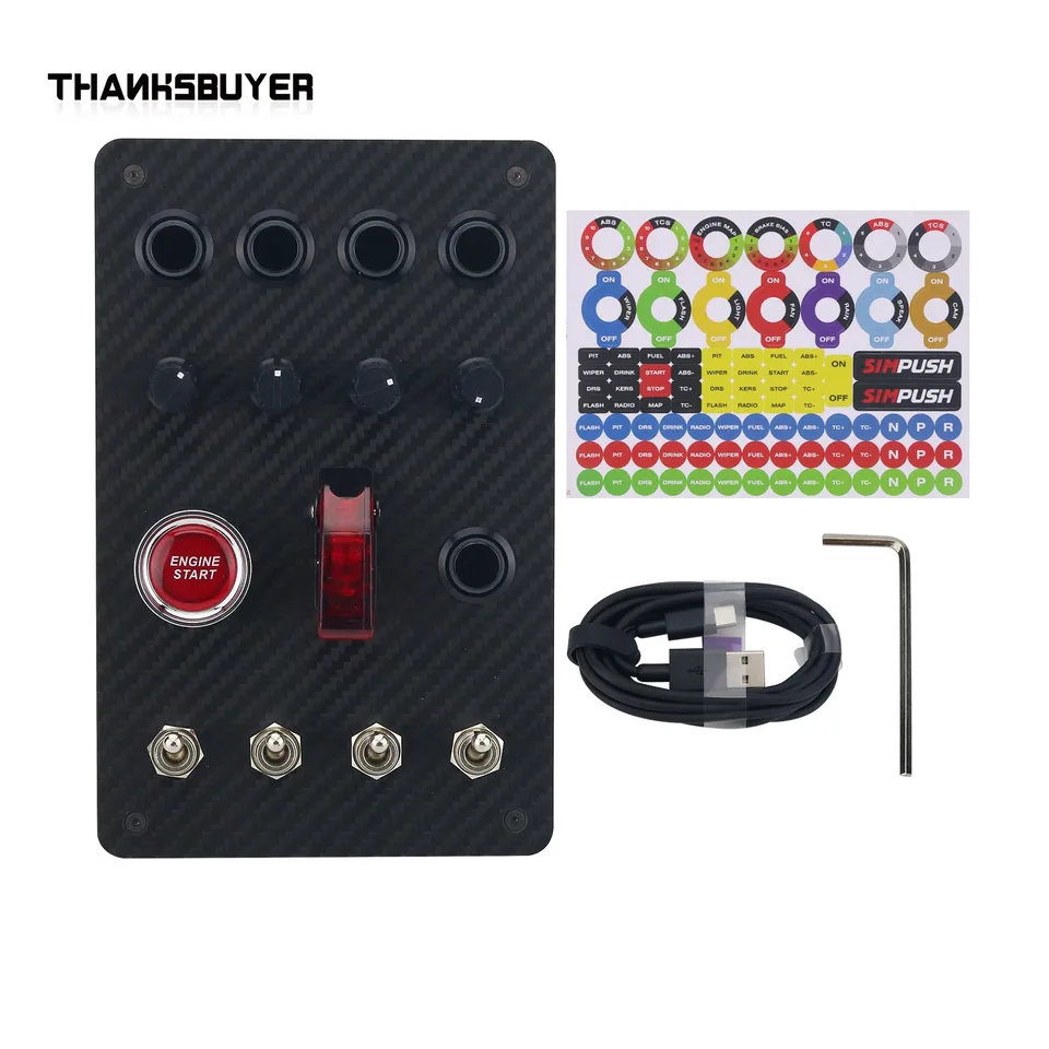 Simpush Aluminium Alloy Button Box Racing SIM Button Box pre simagic Fanatec thrustmaster simucube