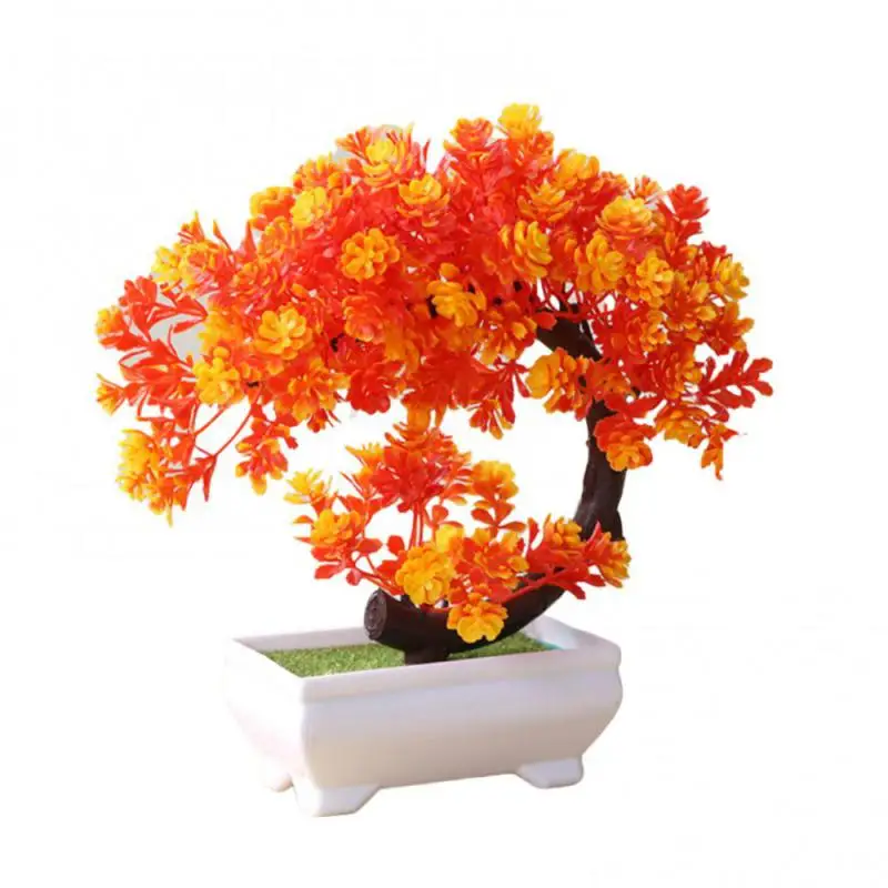 Simulačná rastlina čreptená Sakura Snowball s umelými rastlinami Bonsai Green Small Tree Vianočná domáca dekorácia