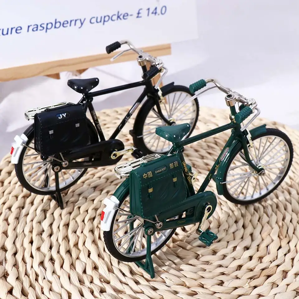 Simulačné bicykle figúrky kreatívne ozdoby na horských bicykloch jednoduché vintage cyklistické miniatúrne model