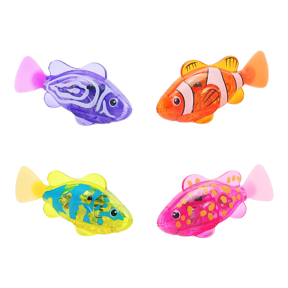 Simulované elektronické ryby indukčné vodné hračky Klauntfish plapací bazén s náhodným štýlom osvetlenia (rozsah asi 30-50 minút)