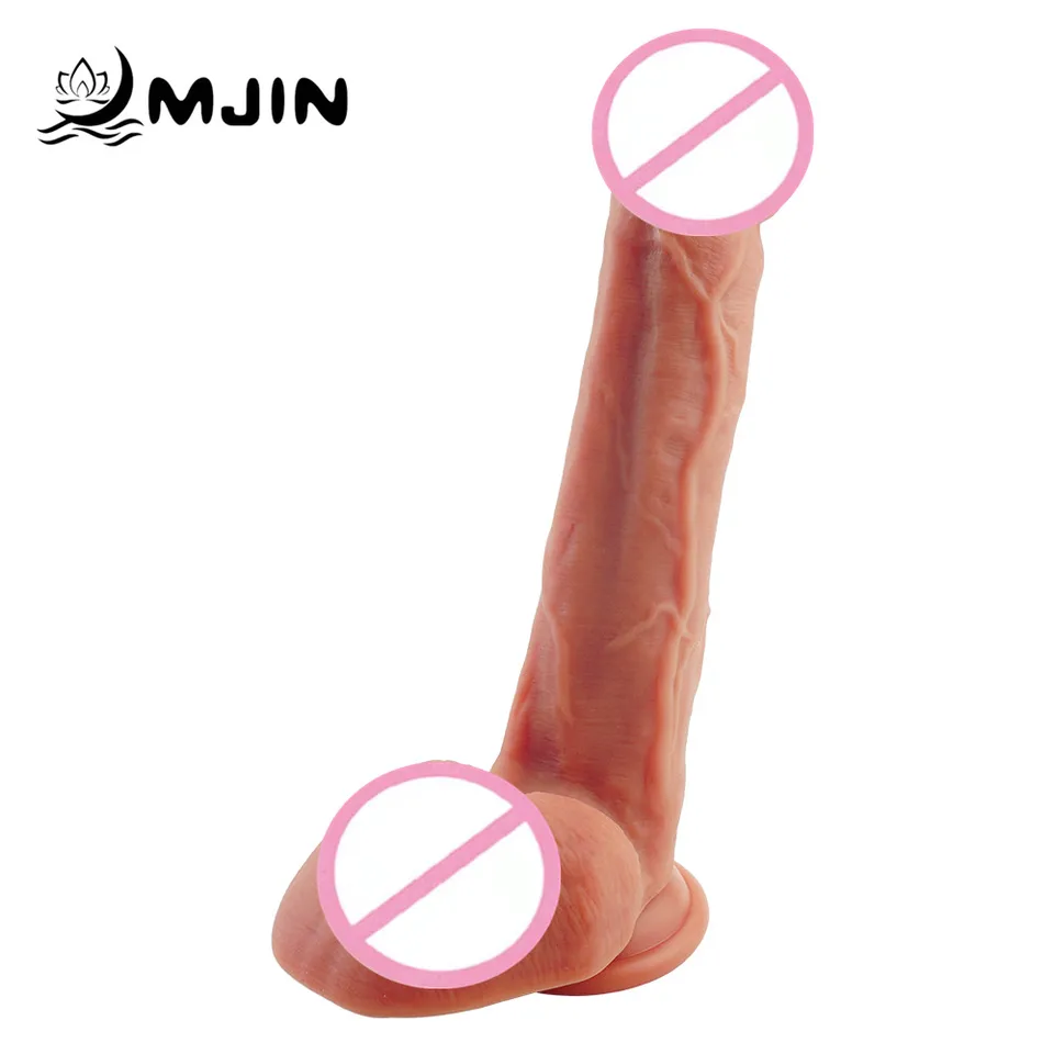Simulovaný penis ženský orgazmický masturbátor tekutý silikón ultra mäkký umelý penis nadmerne nadmerne hrubý dospelý sexuálne výrobky