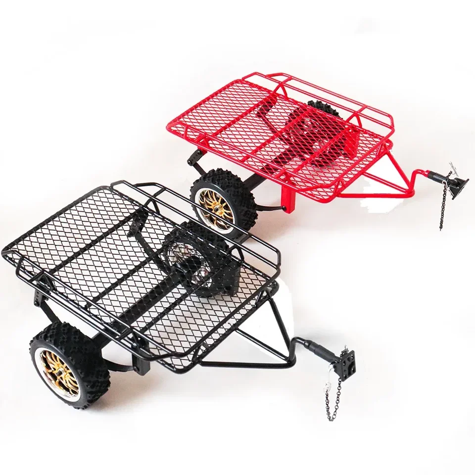Simulácia kovového prívesu RC Trailer pre 1/10 Rock Crawler Trail Trail TRXS TRX-4 TRX4 Axiálny SCX10 RC4WD D90 CC01