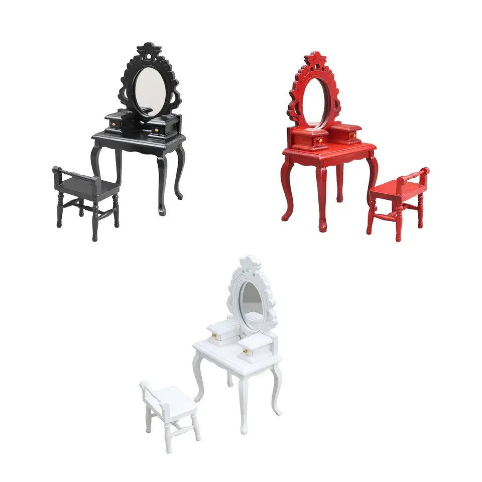 Simulácia mini márnosť set nábytok hračky pre miniatúrny dollhouse nábytok