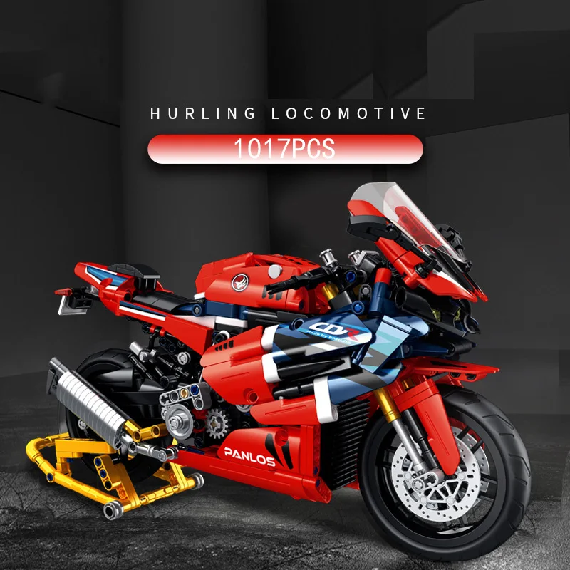 Simulácia technickej škály Japan Honda Motocykel CBR 1000 RR RSP Zostavte modelovú modelovú tehlovú hračku pre detské darčeky