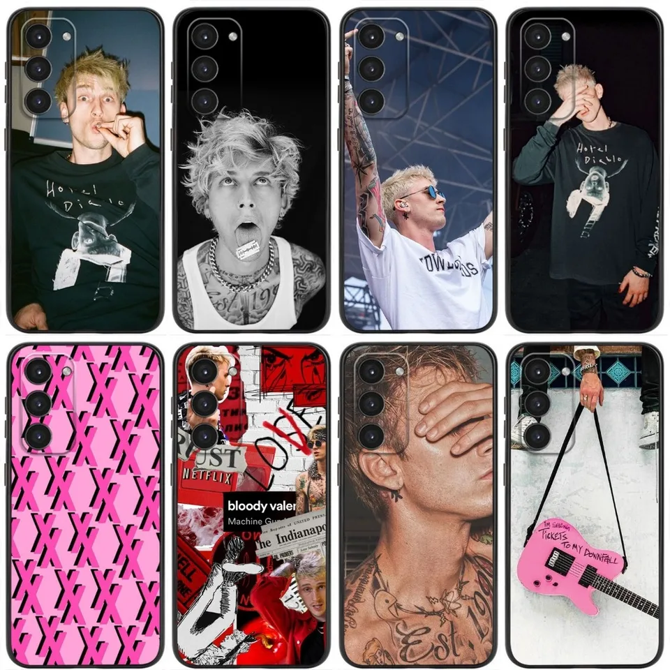 Singer M-Machine Gun K-Kelly Phone Case Pôvodná tekutina pre Samsung A20, A21S, A22, A31, A32, A52, A53, A72,73, A80A91 Soft Soft Black Cover