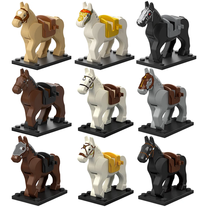 Single predávať stredoveké rytierske rímske vojnové koní RoHan Building Building Blocks Blocks Figure Hračky pre deti Koruit XP1007-1016