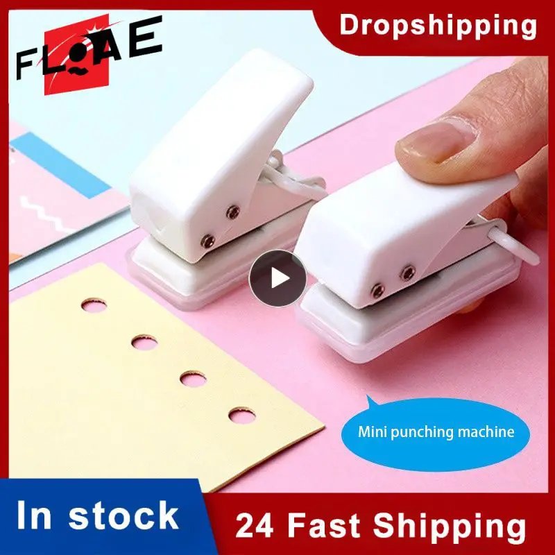 Single Ring Mini Hole Punch 1 Hole Cute Paper Punch Punch Prenosný okrúhly otvor Puncher Kawaii Office School Vianoce Supplies kancelárske potreby