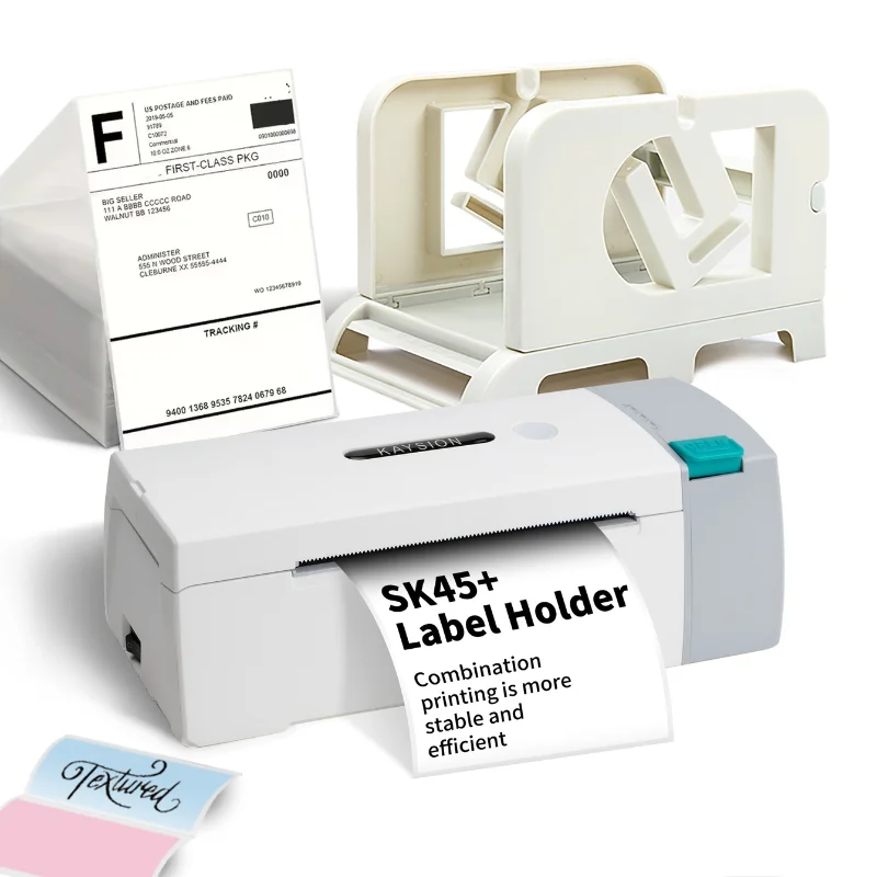 Sinmark 4x6 Thermal Shipping Label Tlačový čiarový kód s držiteľom pre malé firmy a prepravné balíčky Mac OS/Windows