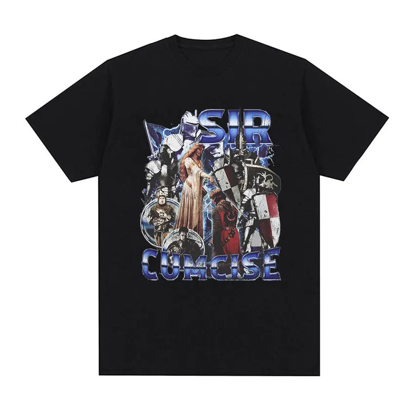 Sir Cumcise Funny Graphic T tričko Men muž Ženy retro vysoko kvalitné módne tričká leto 100% bavlnená nadmerne nadmerná tričká Streetwear