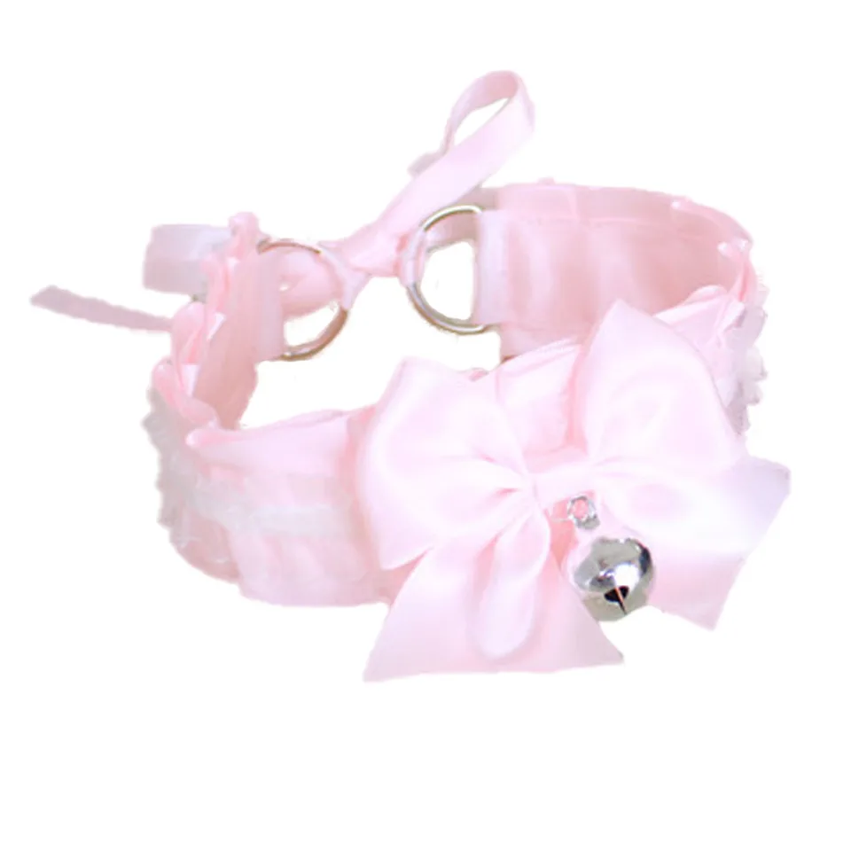 Sissy dospelé mačiatko mačiatko ružové hranie golieru golier lolita cosplay ddlg abdl