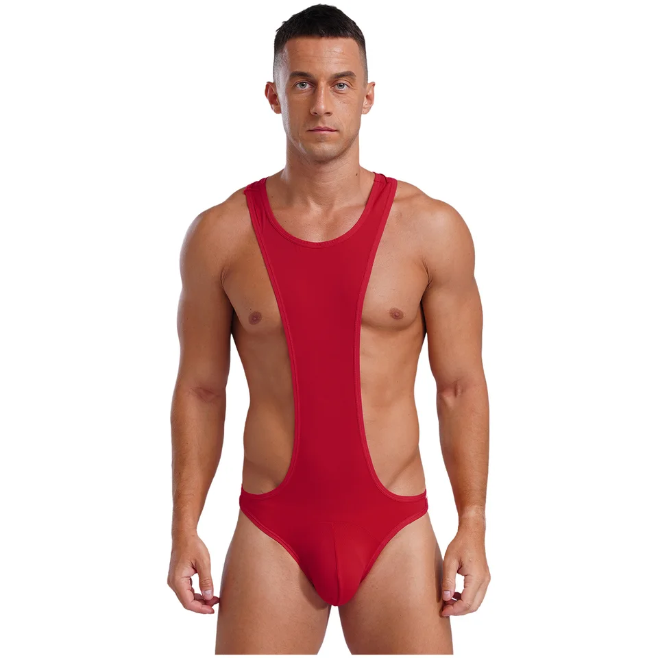 Sissy Mens Strechujúce kulturistické singlety Bodysuit bez rukávov pretekárového pretekára-back-bulge puzdra trosky na trosku pre boxový zápas