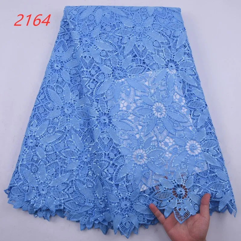 SJD čipka Nigérijský Guipure Lace Lace Flitre 2024 Nový africký francúzsky vodný rozpustný čipk