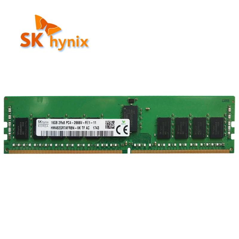 SK Hynix DDR4 16GB 2666MHz RAM 2RX8 PC4 -2666V 1.2V Server Memory Reg ECC RDIMM E5 X99