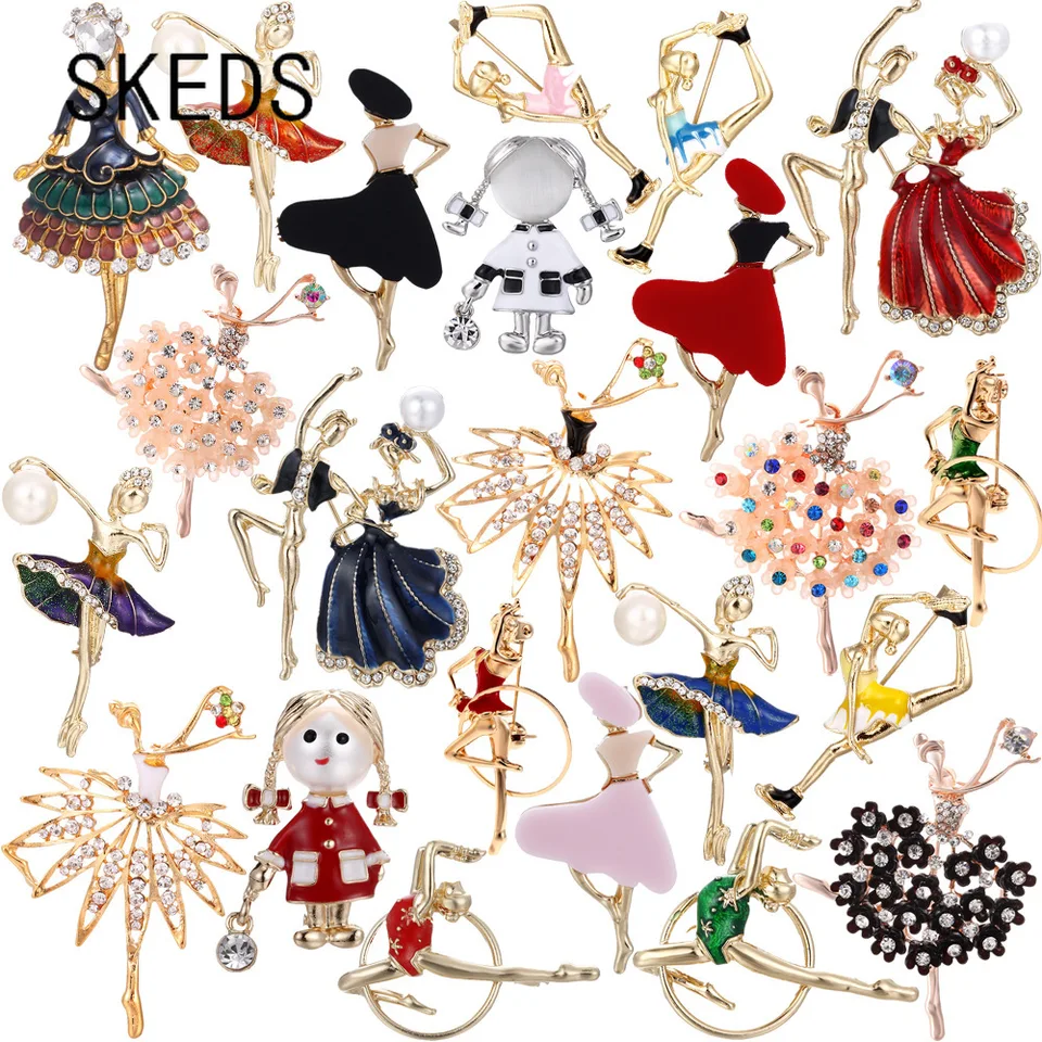 Skeds Fashion New Arrival Smallová gymnastika baletný tanečník brošň