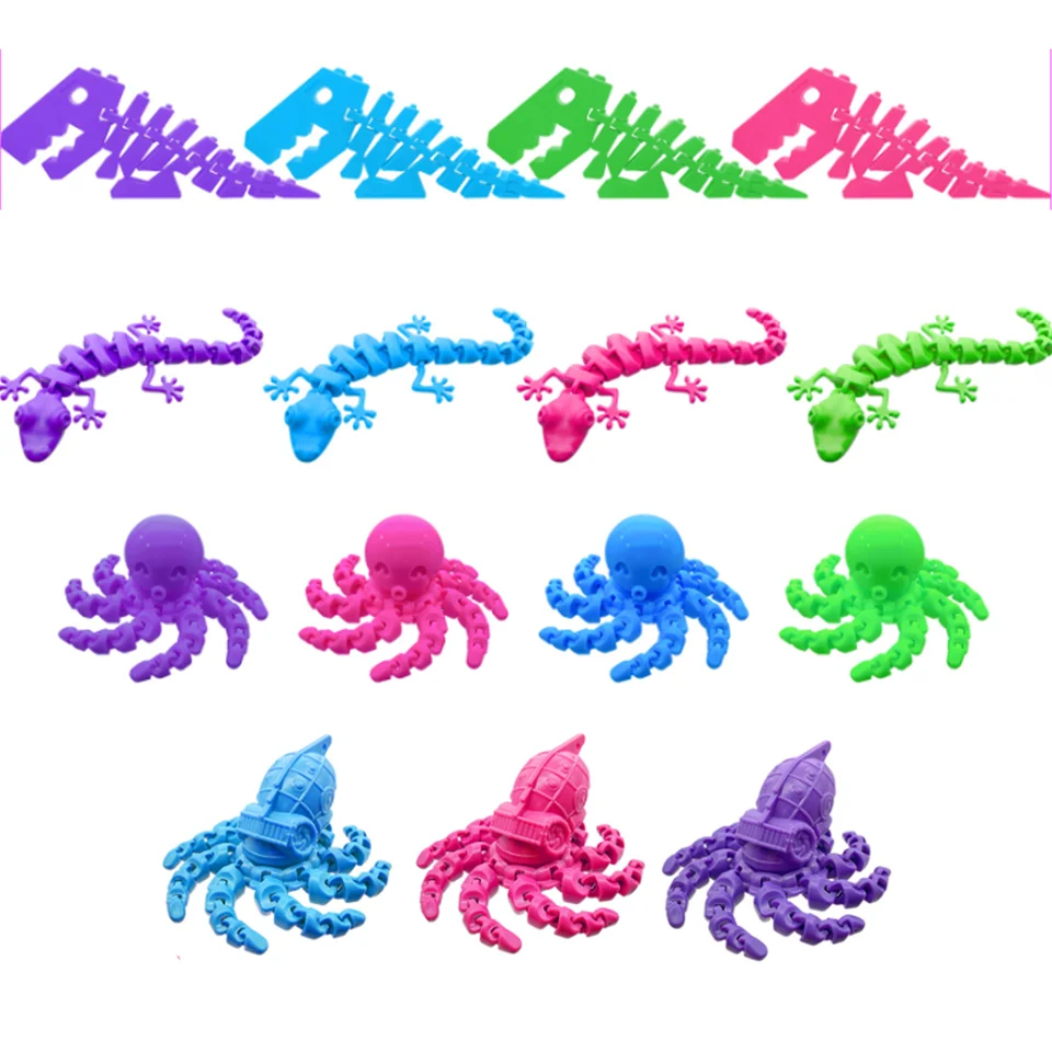 Skeleton Dinosaur Chain Octopus Gecko Decompression Decompression Creative Toy Building Blocks, sa dá použiť aj ako ozdoby