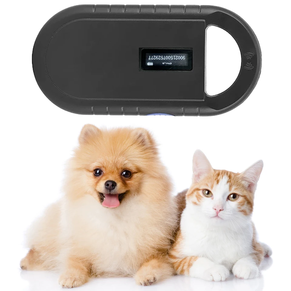 Skener čítačky mikro čipov 134.2KHz 125KHz Transponder s stabilným displejom OLED pre ISO 11784/11785 FDX-B a ID64 RFID Emid