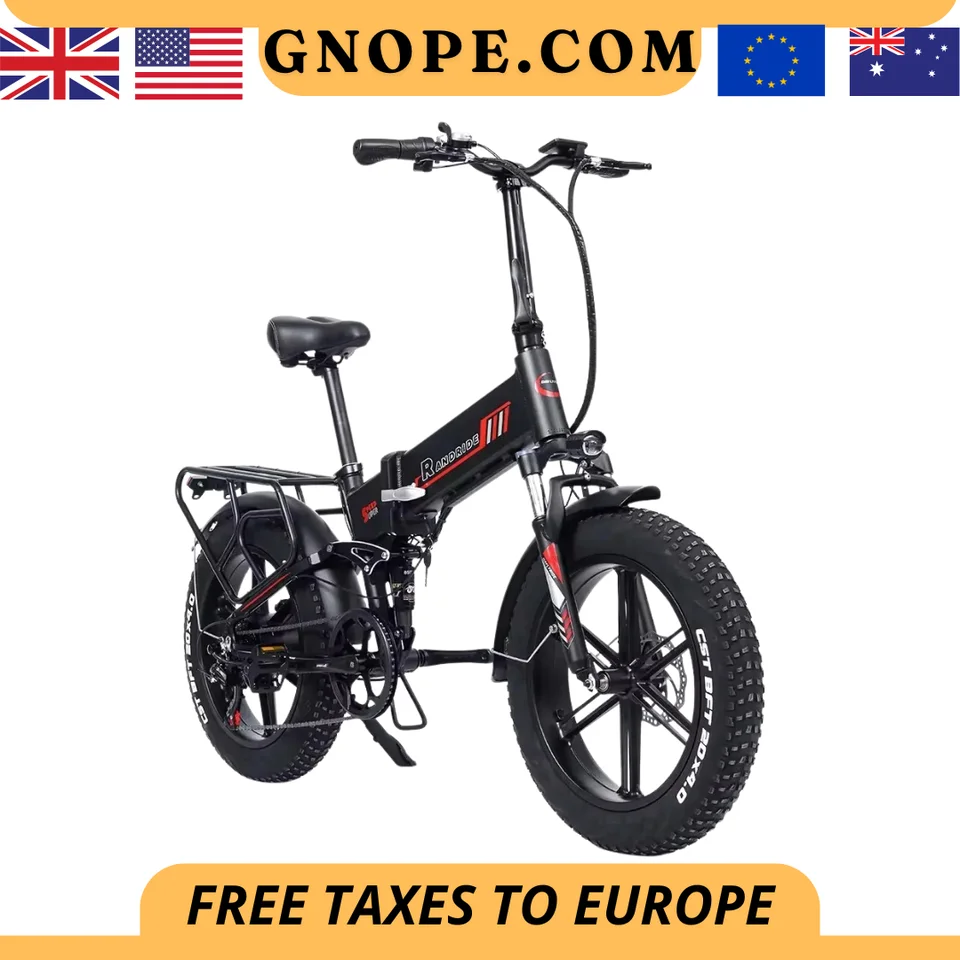 Sklad EÚ 2024 Nový skladací ebike 48V 1000W Snow Electric Electric Bicycle Tire Electric Mountain Bike Bike