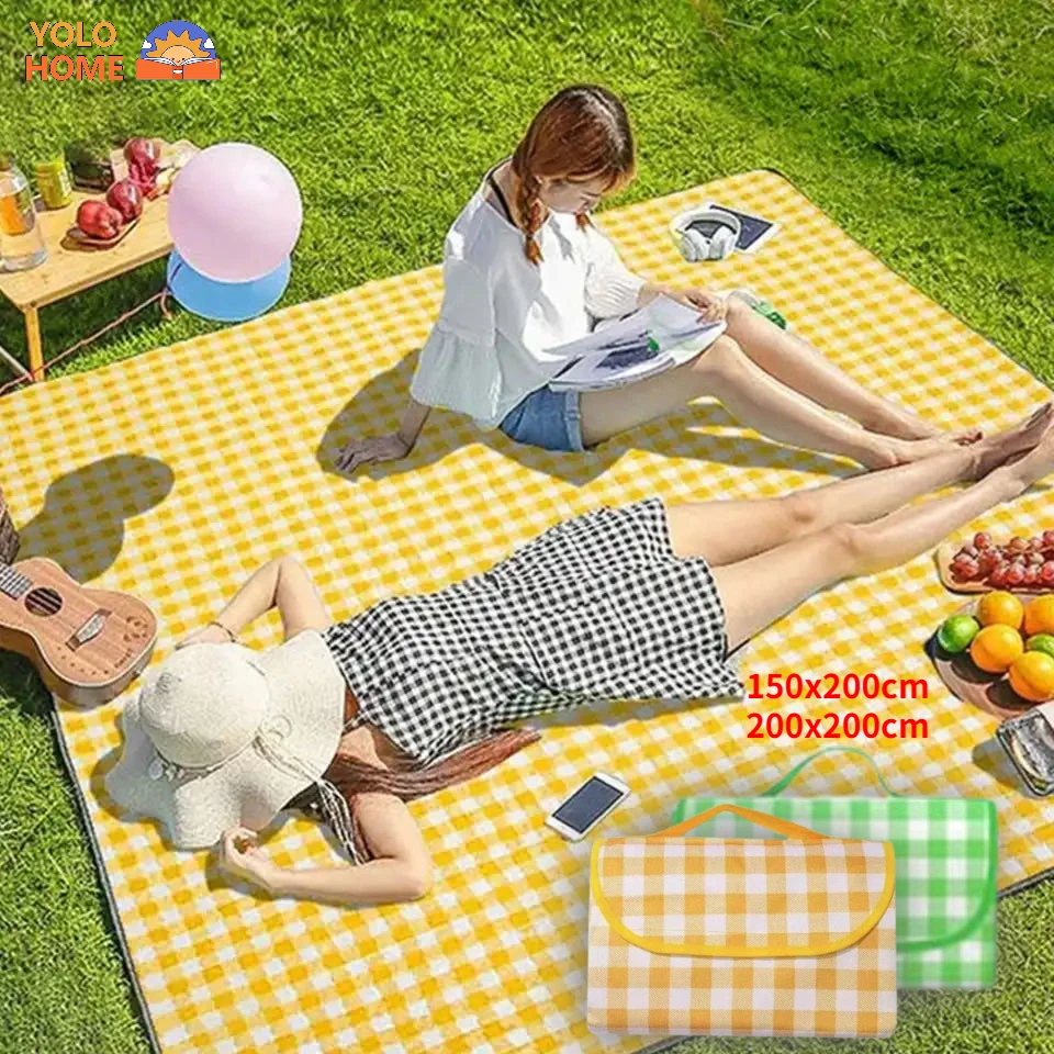 Skladacia pikniková prikrývka nepremokavá piesočná plážové rohože zahusťované ultraľahké kempingové piknikové podložka Pad Outdoor Cestovné plážové doplnky