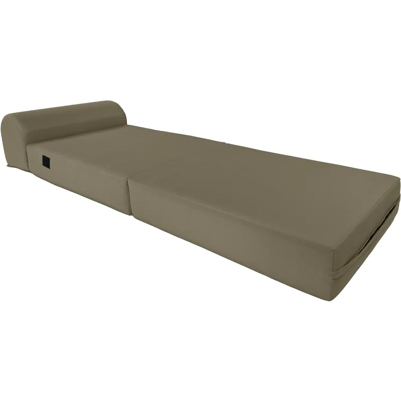 Skladacia posteľ stoličky, matrac s hosťom Studio Sofa, pena s vysokou hustotou (70 x 24 x 6, Tan)