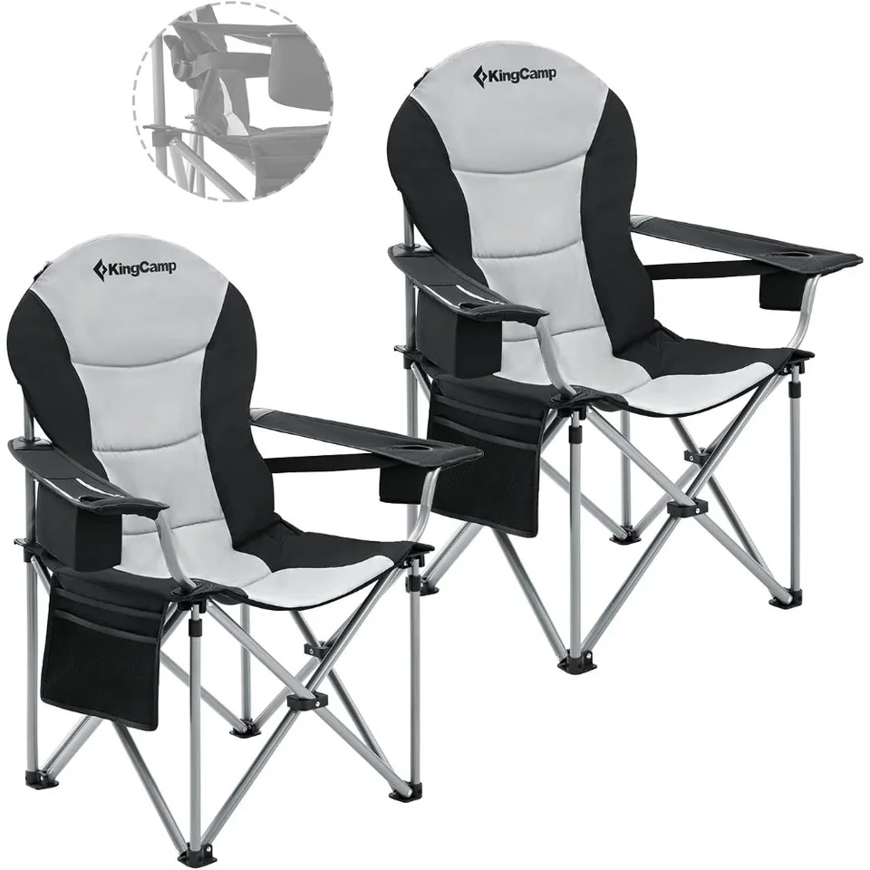 Skladacia stolička s chladičom Čalúnené skladacie kempingové stoličky pre dospelých nastaviteľné stoličky na lakťové opierky
