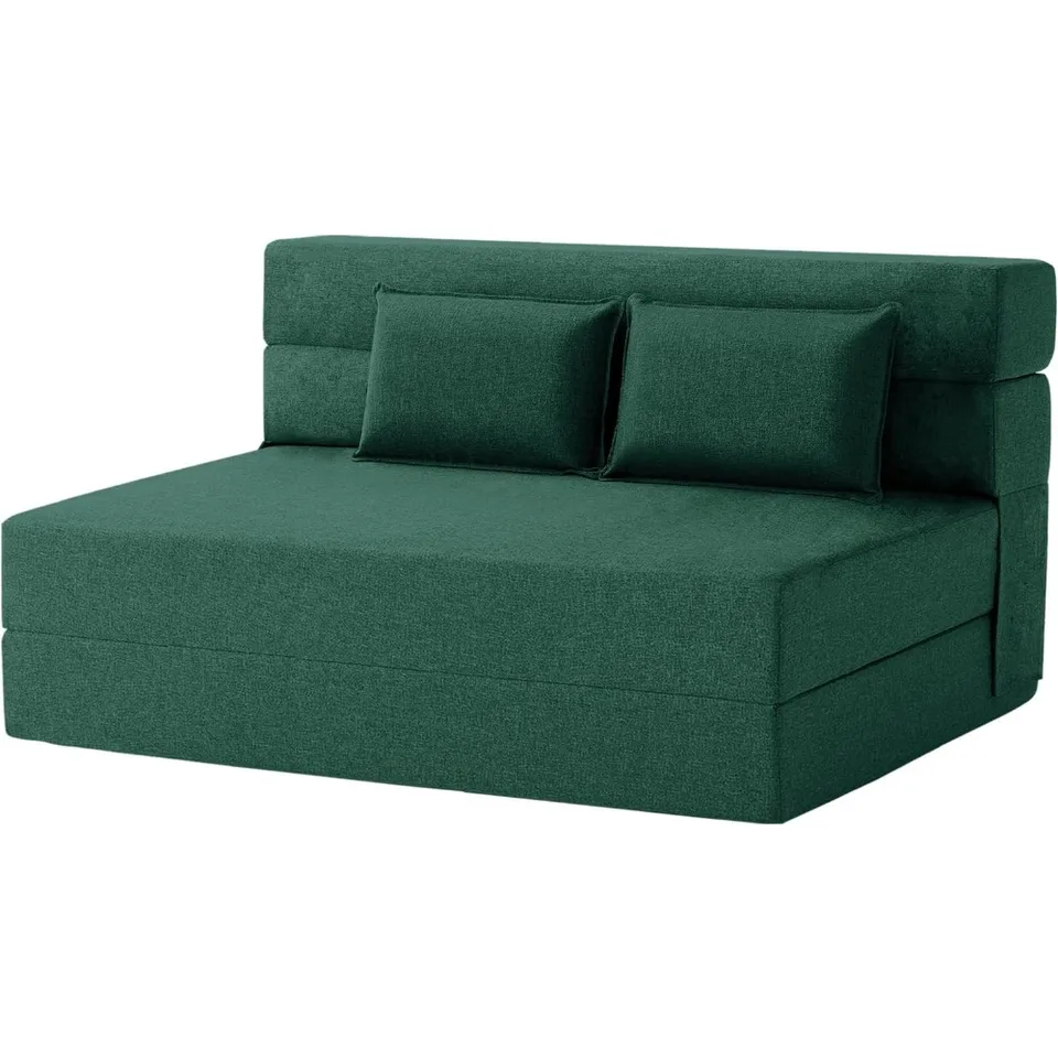 Skladacia stolička s posteľou pohovky s vankúšom, moderná ľanová podlaha a futon gauč, skladacia matraca pre obývaciu izbu