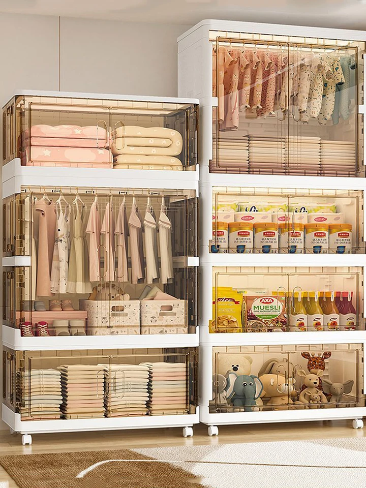 Skladacie skrinky šatníkových šatníkov jednoduché komody Cube Storage Locke Closet Plast Organizátor Bins Domácu spálňu skriňu