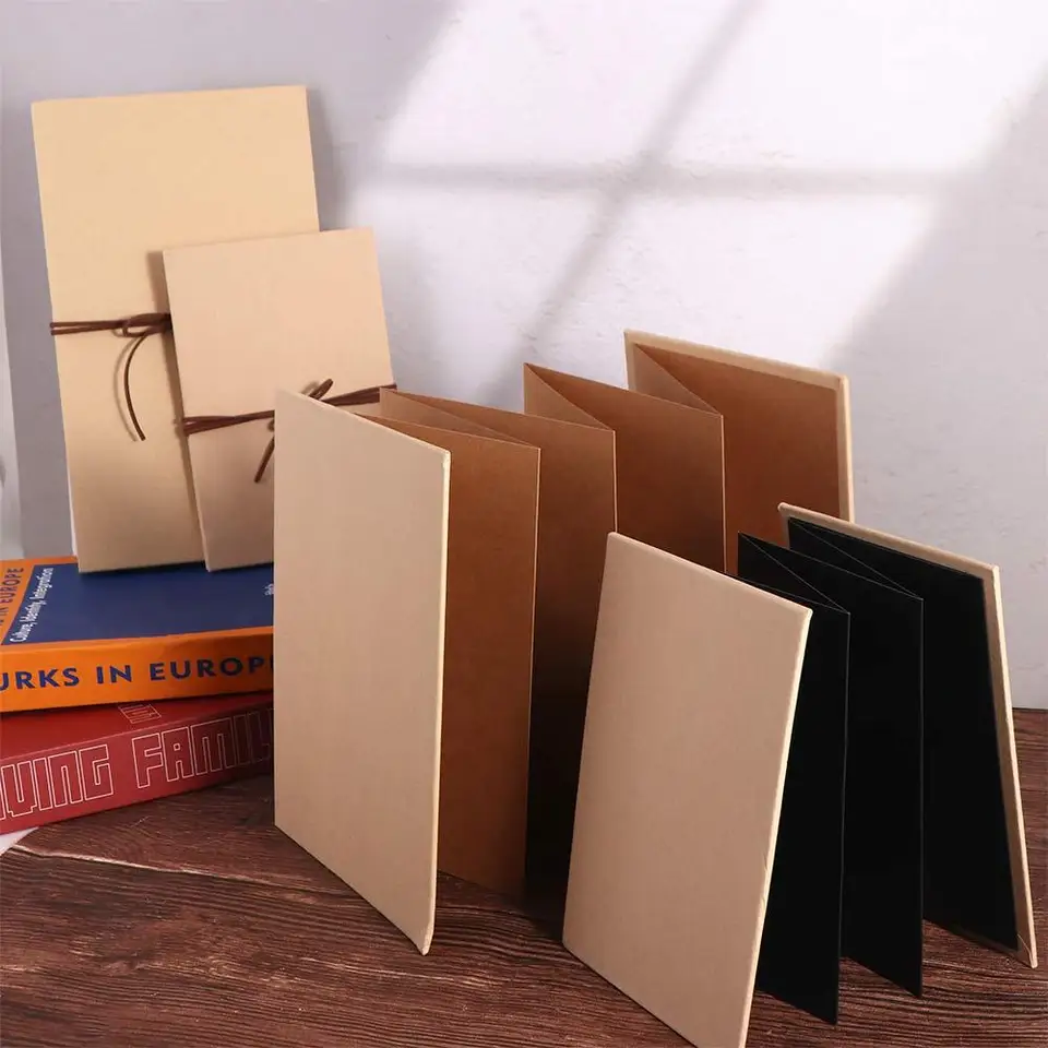 Skladací akordeón Photo album darček Kraft Paper Fotocard Prekvapivé fotografické kníhku