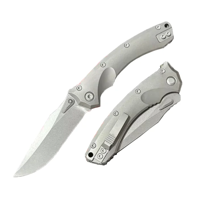 Skladací nôž obojživelného vrecka M390MK Blade Titanium Zliatina/rukoväť z uhlíkových vlákien Taký lovec EDC nože prežitie