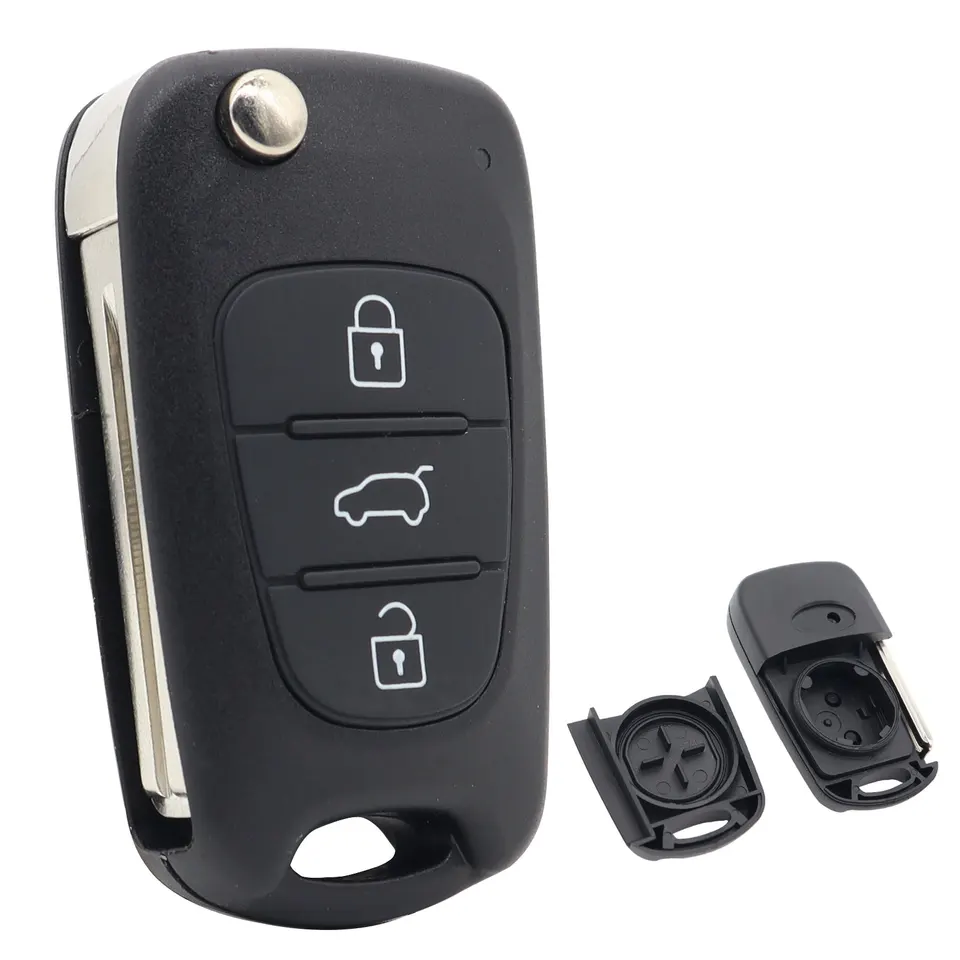 Skladanie škrupiny na kľúč od diaľkového vozidla pre Hyundai I20 I30 IX20 IX35 KIA RIO PICANTO CEED CERATO Sportage 3Buttons