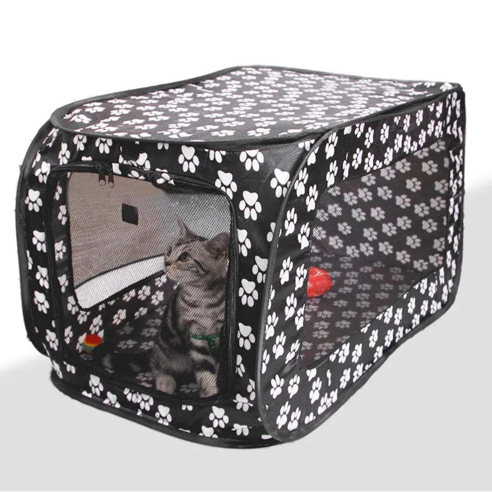 Skladateľný psí stan vyskočte obdĺžnik Veľký priestor priedušné prenosné autosedacie sedadlo chovateľská stanica Pet Pet Playpen pre domáce zvieratá mačky