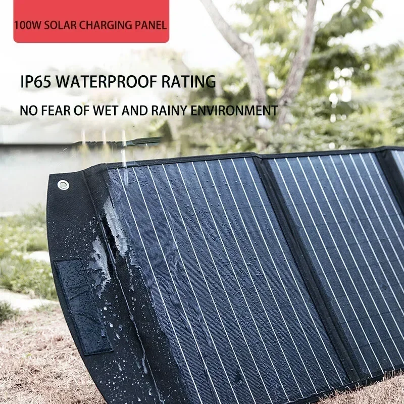 Skladateľný solárny panel 18V vysoká efektívnosť Solárna nabíjačka so solárnou batériou 100W nabíjačka solárneho telefónu pre cestovný iPhone