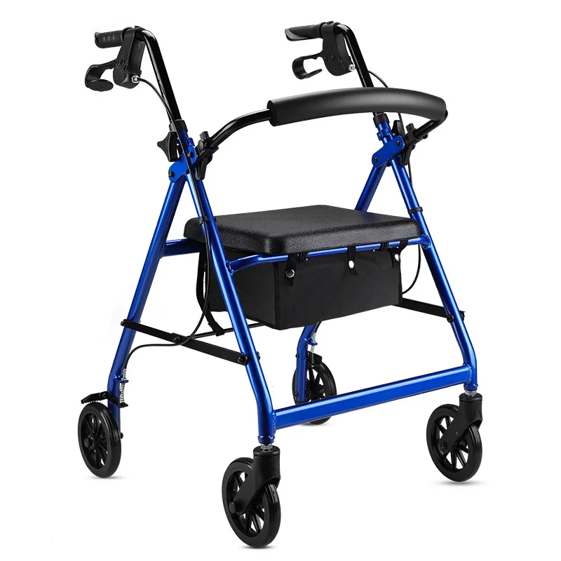 Skladateľný vozík Elderly Trolley môže byť tlačený, aby sedel v aute Staršie sedadlo Trolley Shopping Walker Mobility Scooter