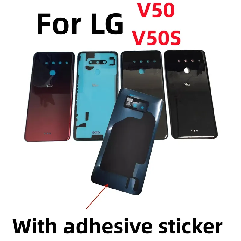 Sklenená batéria čierny kryt pre puzdro pre LG V50 V50S V50Tinq v510 LM-V510N LGV50