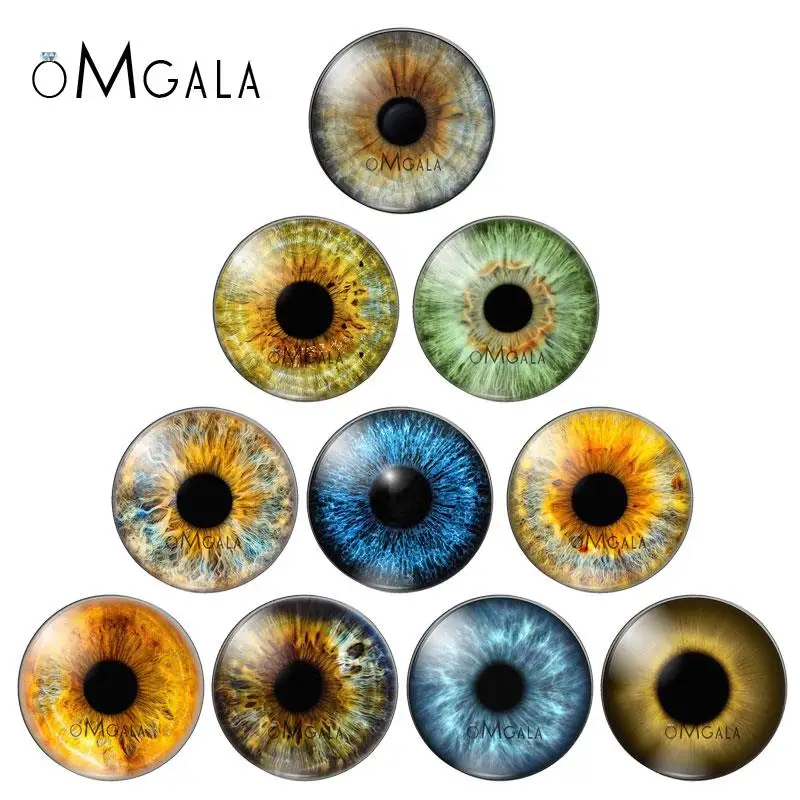 sklenené oči Cabochons Round 8 mm-30 mm okrúhle kupoly Dragon Eye Dragon Cat Hračky pre domácich majstrov