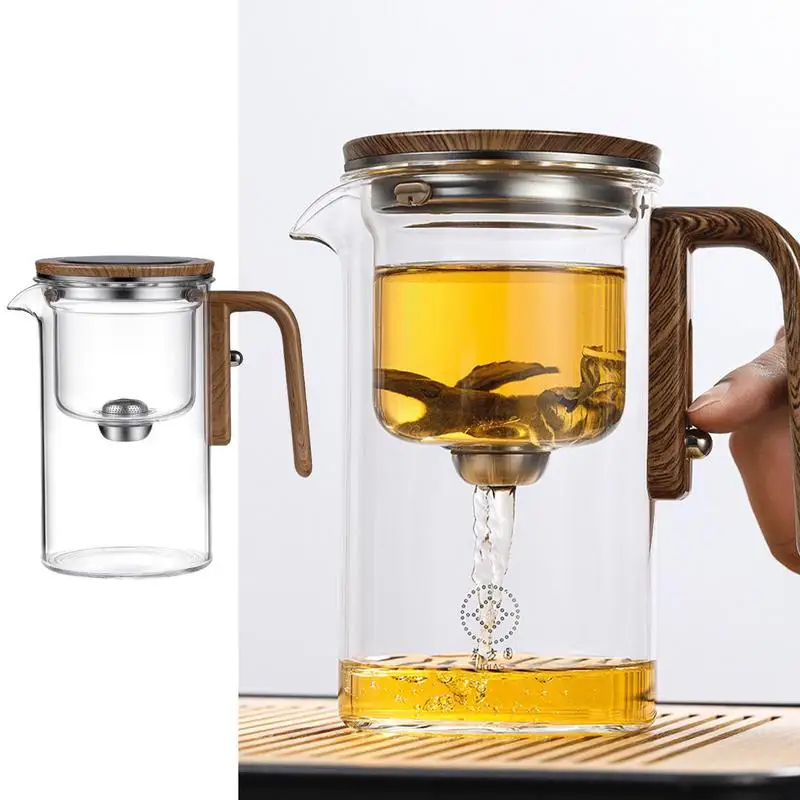 Sklenený čajový kanvica kanvica Infuser 520 ml/720 ml Človek Vnútorný magnet Vnútorný magnet Jedným kliknutím Magnetické spínačy čajová filtračná súprava