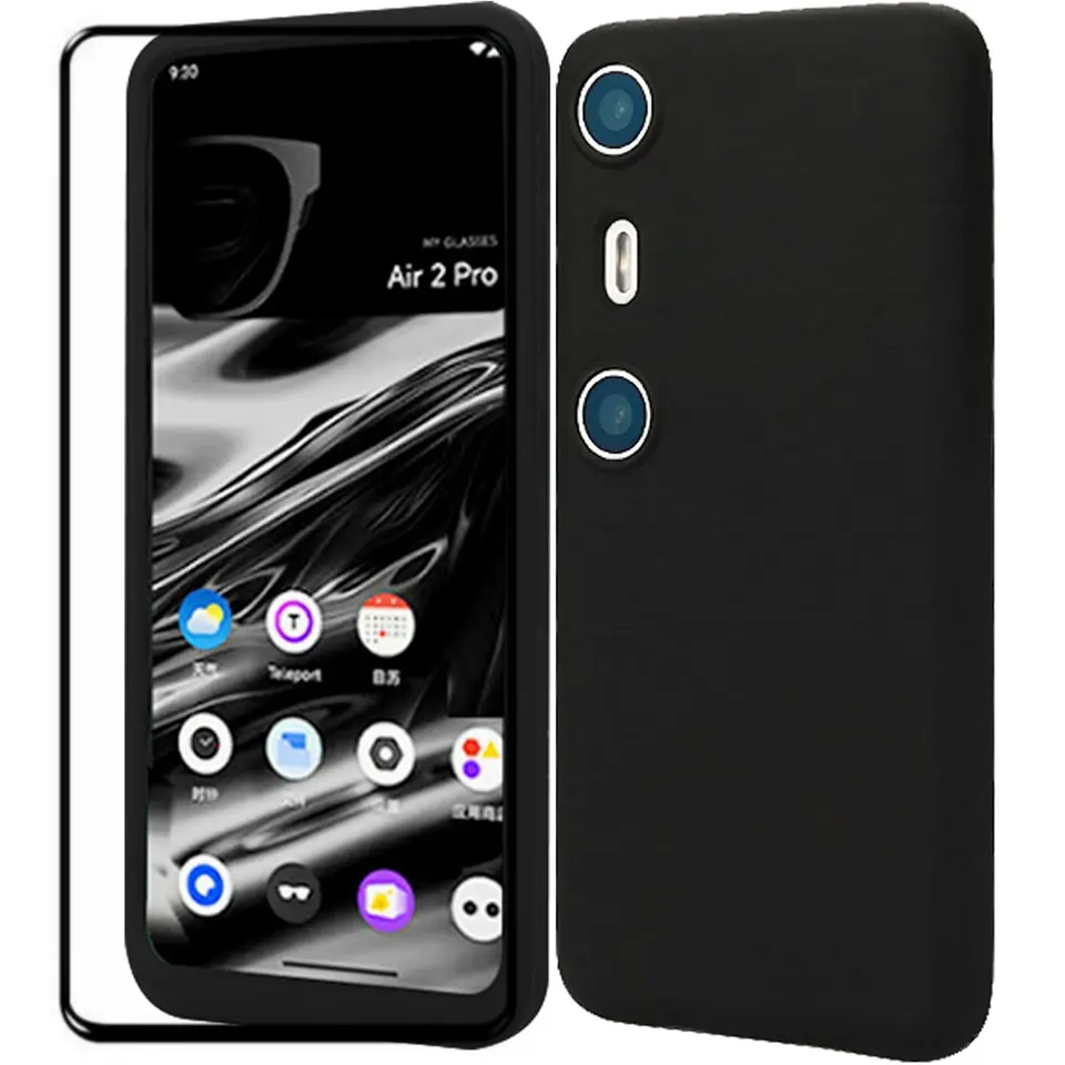 Sklo 2 v-1+silikónový kryt pre XReal Beam Pro Puzdro Templered Glass Scree Chránič pre XReal Beam Pro